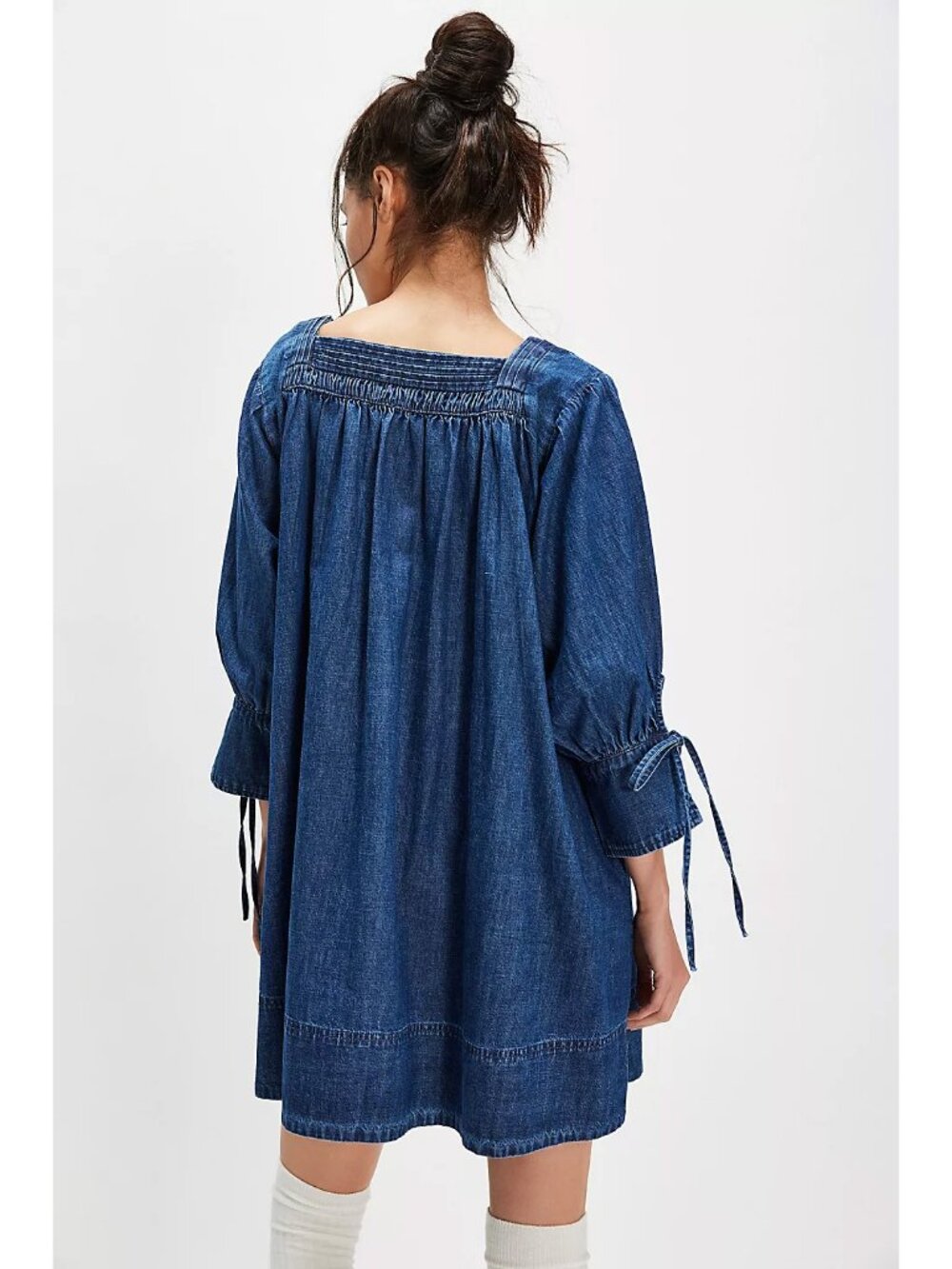 FREE PEOPLE Sonora Denim Mini Dress / Midnight Rinse - Picture 2 of 10